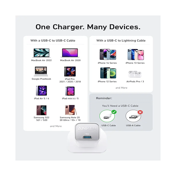 شارژر دیواری 30 وات انکر Anker 511 Charger Nano 3 30W A2147 - Image 5