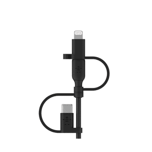 کابل شارژ بلکین Type-A به Type-C+Micro-USB+Lightning BoostCharge Universal با طول 1 متر – مدل belkin CAC001bt1M