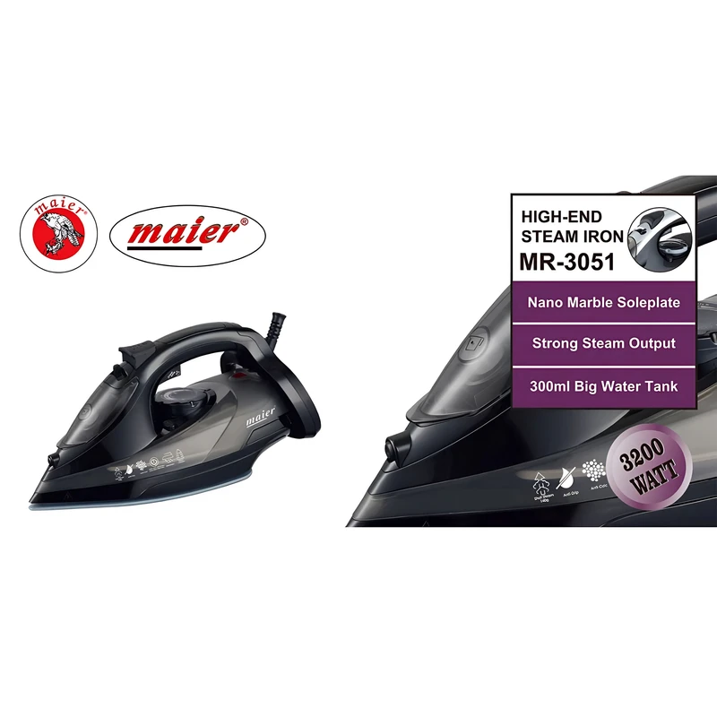 اتو بخار مایر Maier مدل MR3051 ظرفیت ۰.۳ لیتر - Image 2