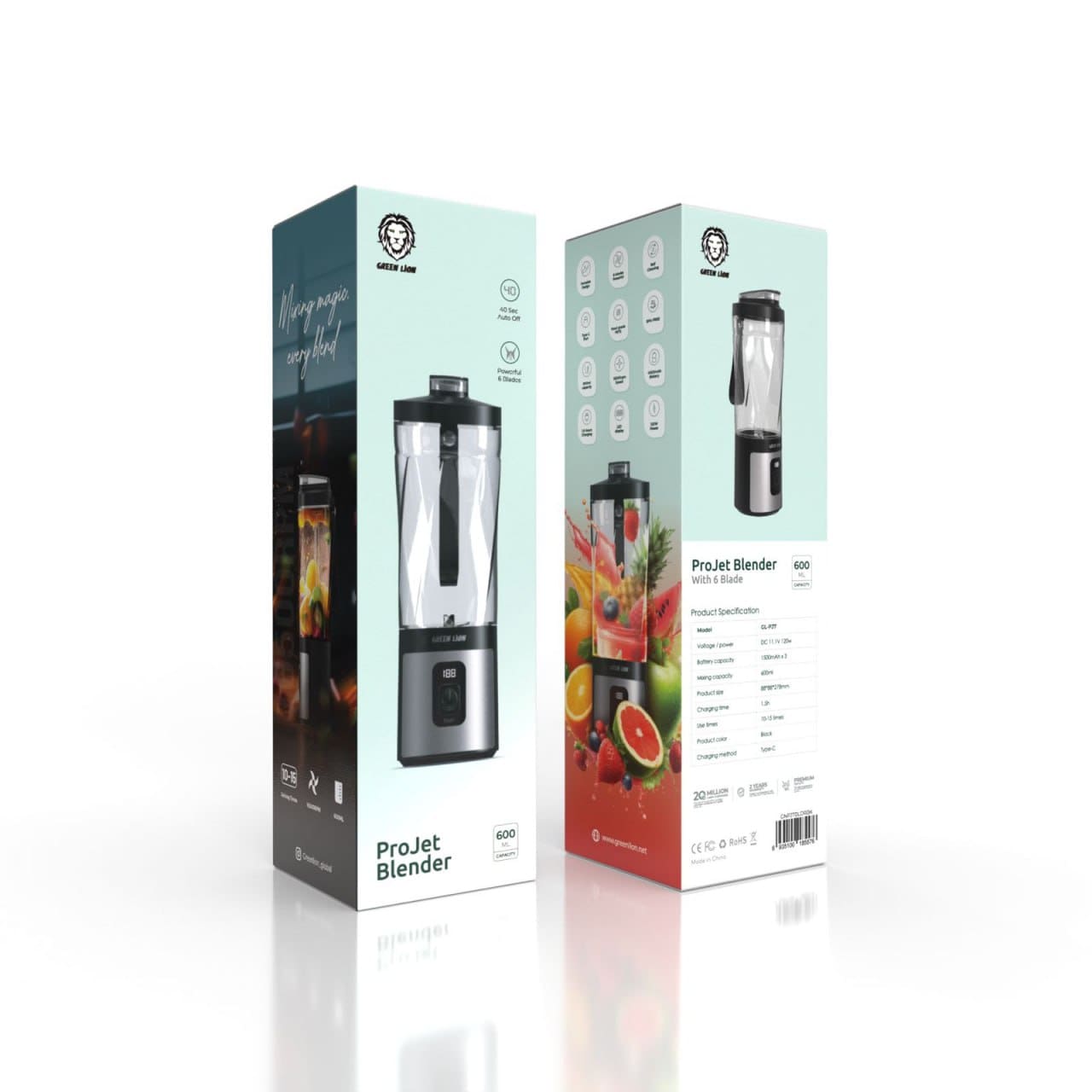 مخلوط کن پروجت گرین Green Lion Projet Blender 600ML - Image 3