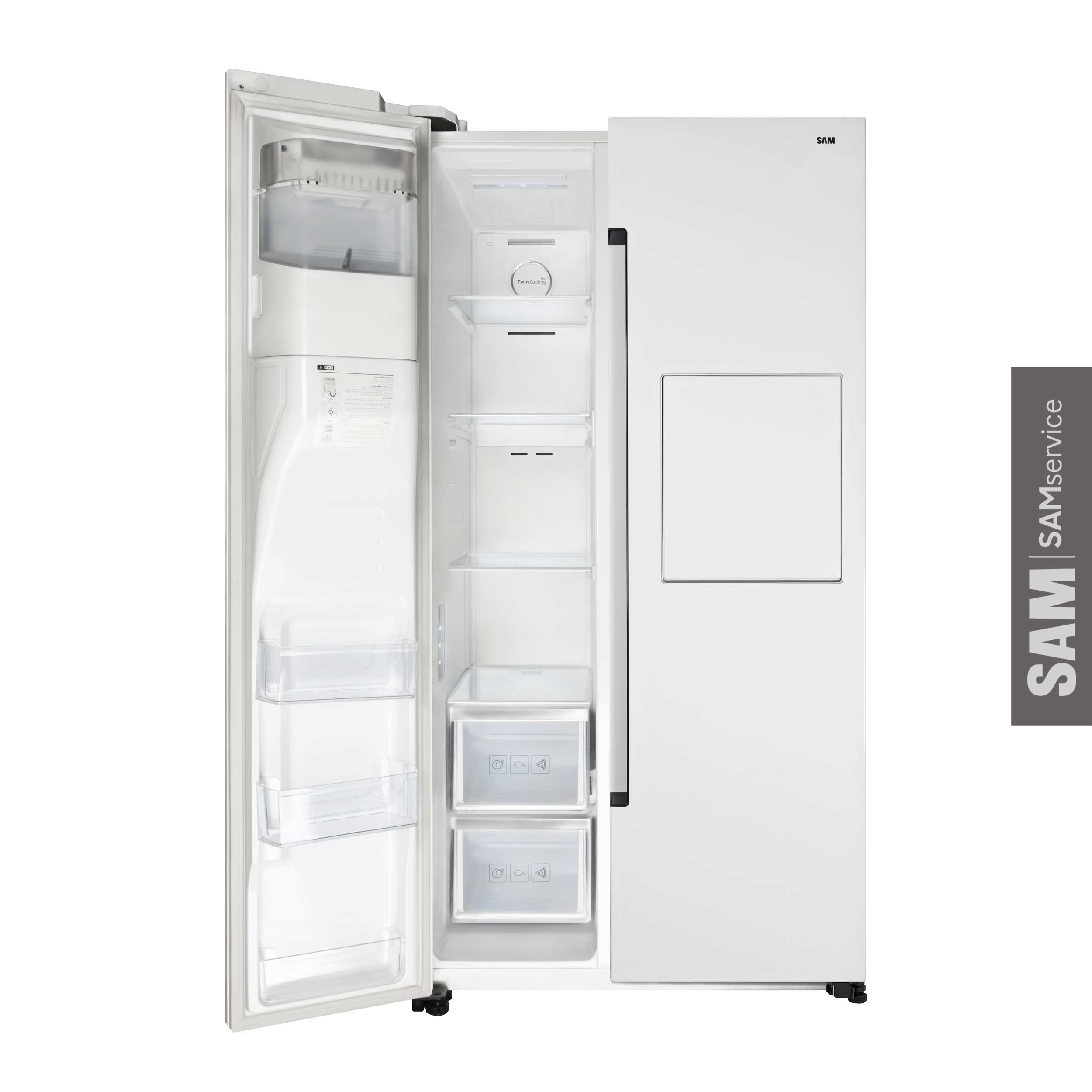 یخچال فریزر سایدبایساید سام SAM مدل ROSSO/W - Image 5