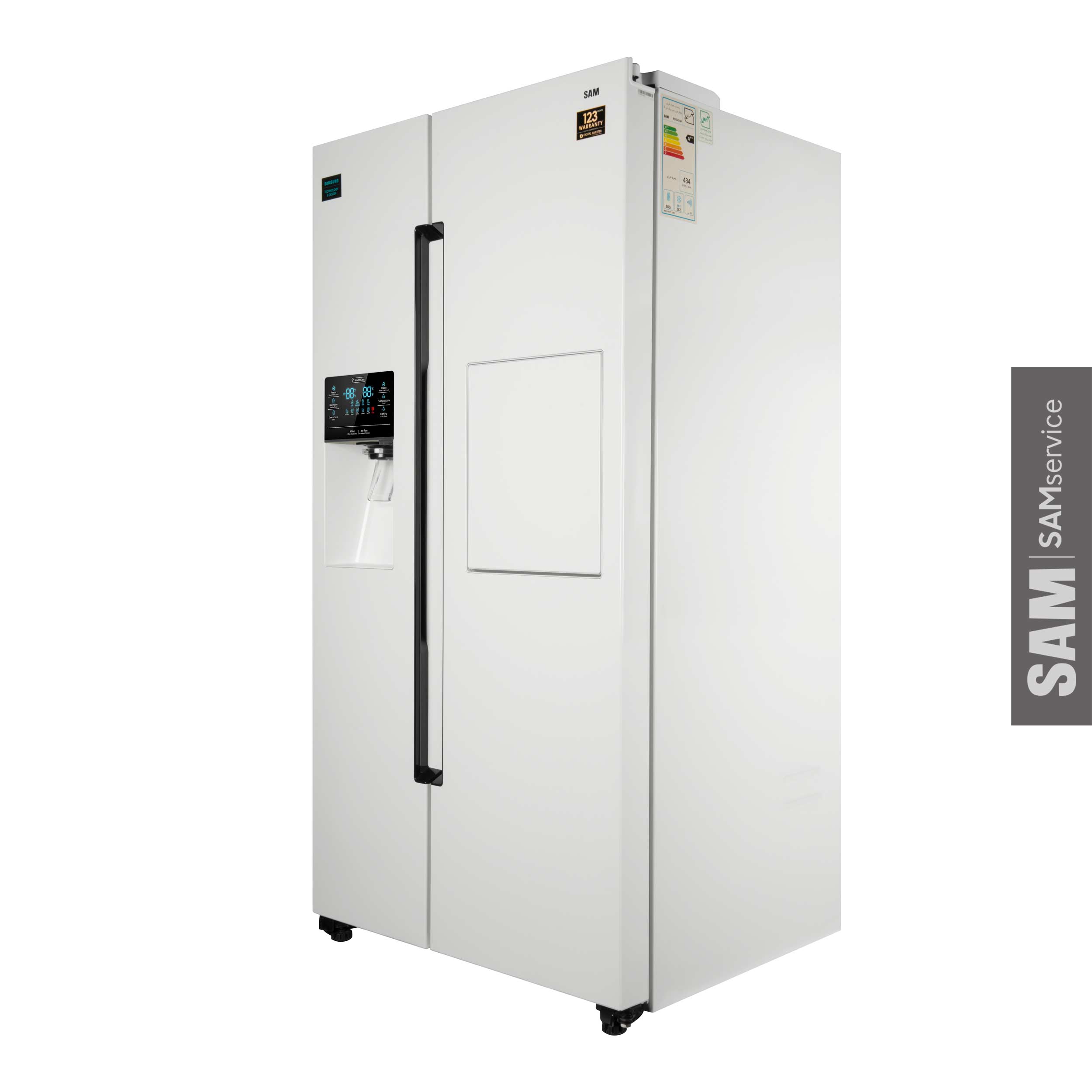 یخچال فریزر سایدبایساید سام SAM مدل ROSSO/W - Image 3