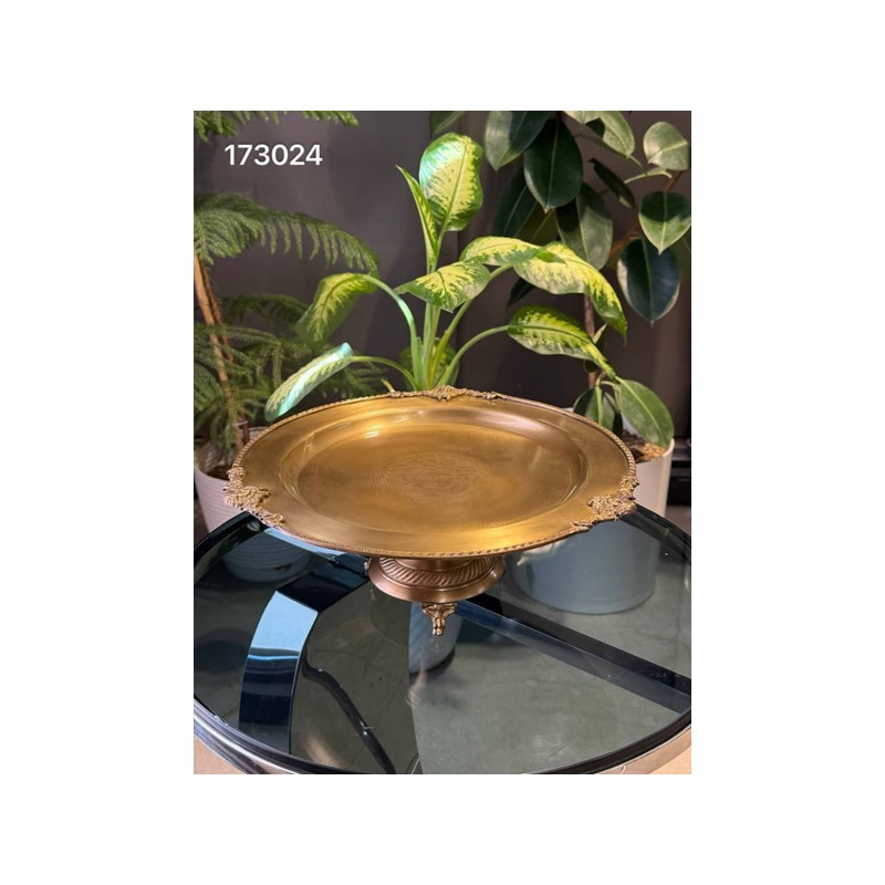 کیک خوری بدون درب برنجی هندی طرح ورساچه کد 173024 versace